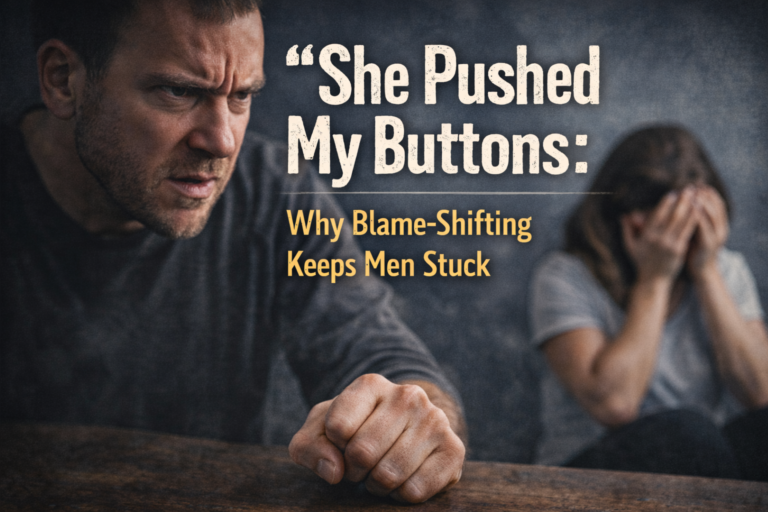 “She Pushed My Buttons”: Why Blame-Shifting Keeps Men Stuck