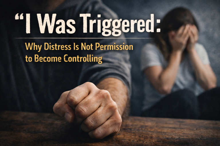 “I Was Triggered”: Why Distress Is Not Permission to Become Controlling