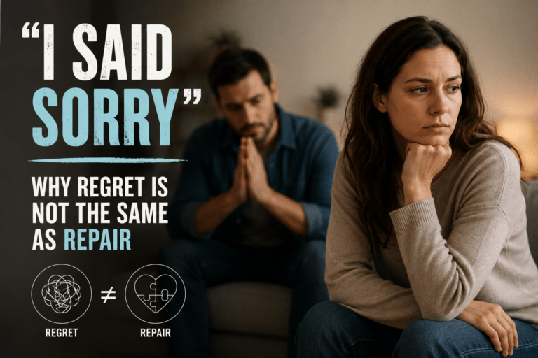 “I Said Sorry”: Why Regret Is Not the Same as Repair